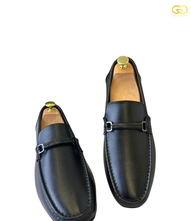 Giày lười moccasin TGM-004 Đen