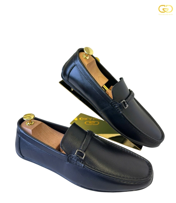 Giày lười moccasin TGM-004 Đen