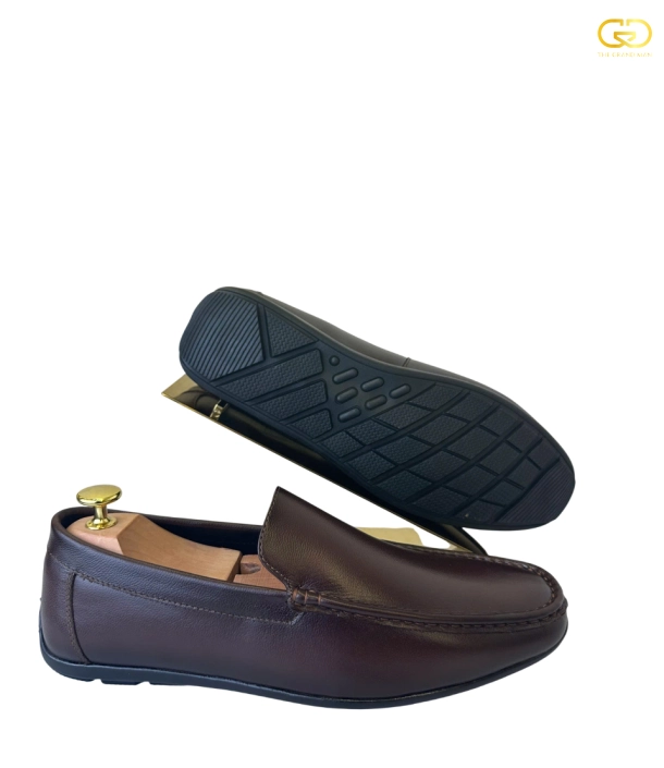 Giày lười moccasin TGM-005 Nâu 