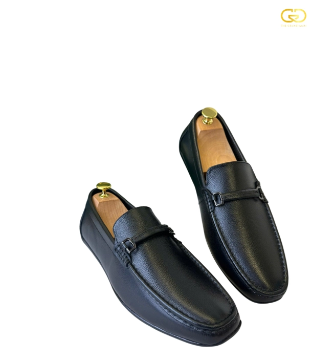 Giày lười moccasin TGM-004 Đen