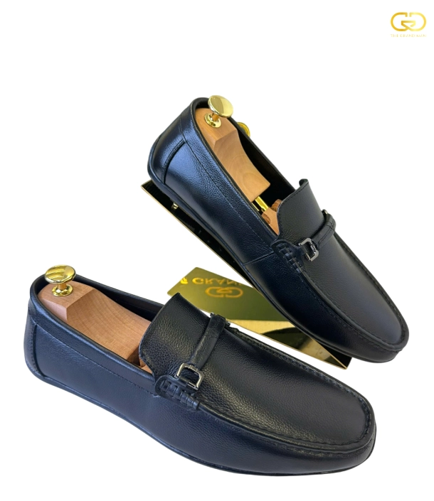Giày lười moccasin TGM-004 Đen