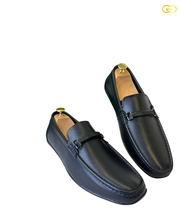 Giày lười moccasin TGM-004 Đen