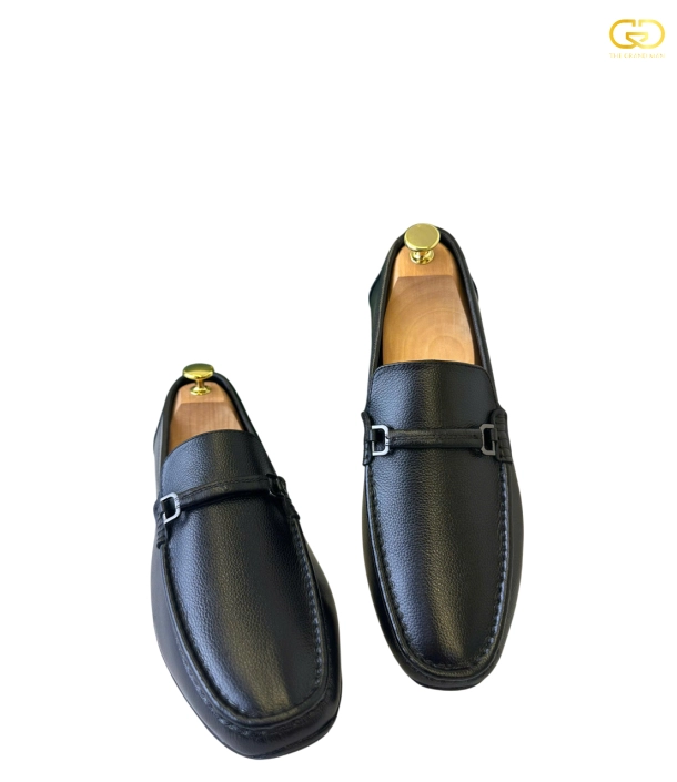 Giày lười moccasin TGM-004 Đen